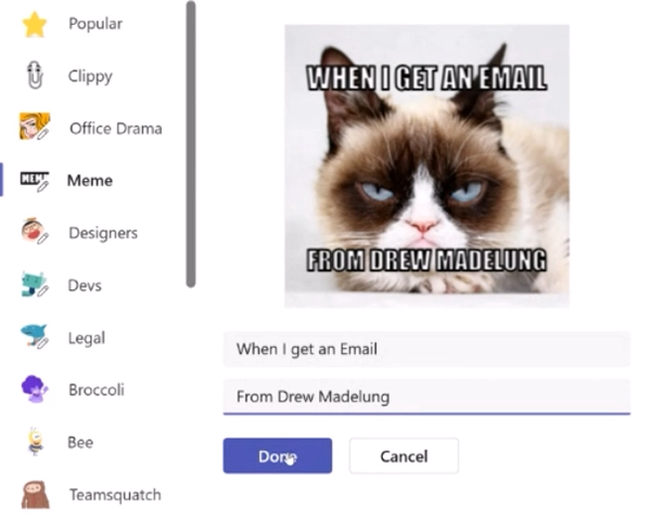 Microsoft Teams adding a personal touch