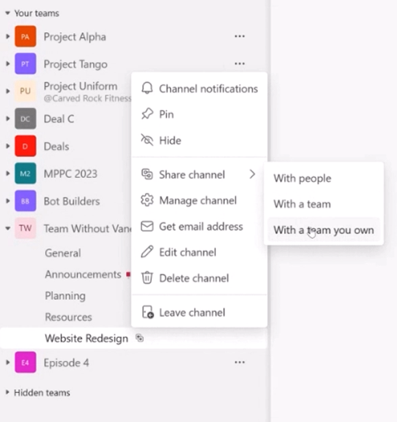 Sharing a Shared Channel