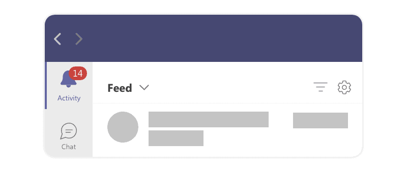 The activity feed