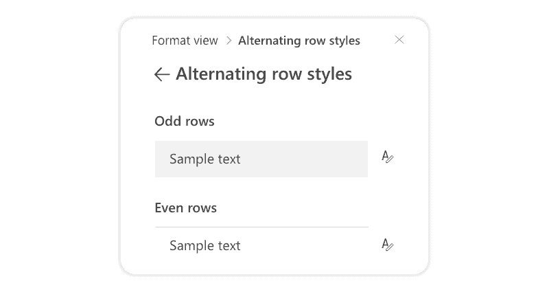 alternating row styles
