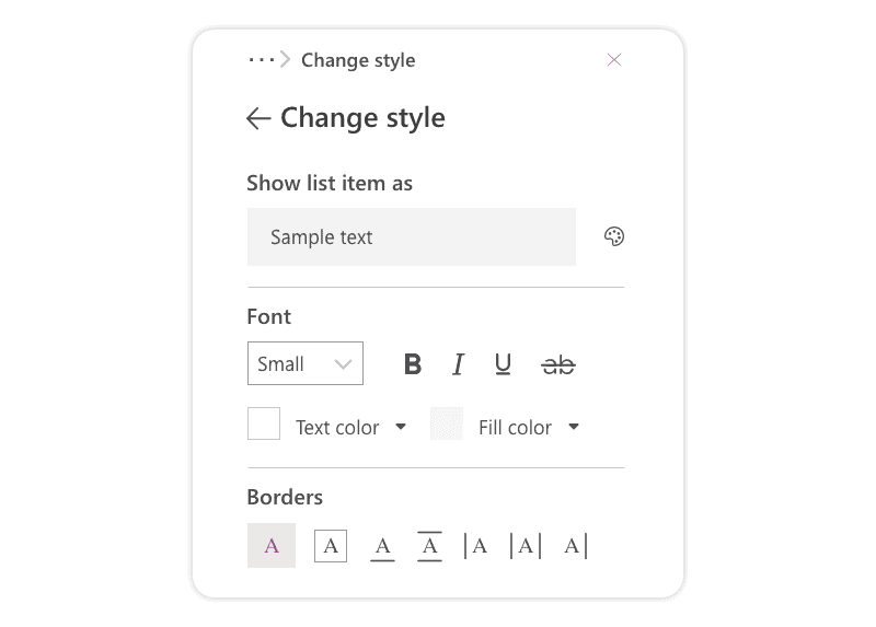 How to format current view in Microsoft Lists