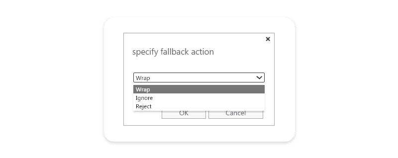 Specify Fallback Action