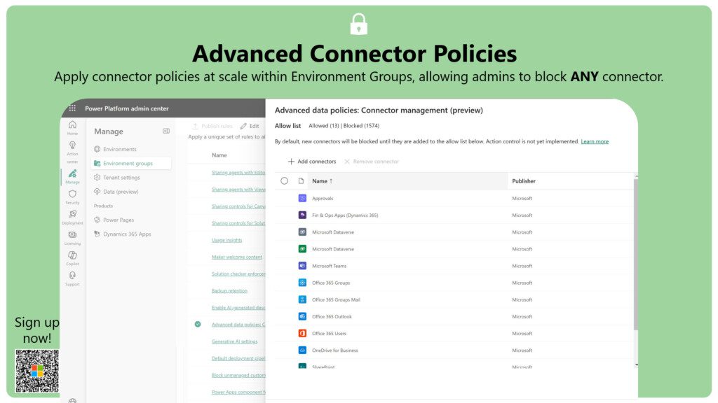 Advanced Connecter Policies Power Platform