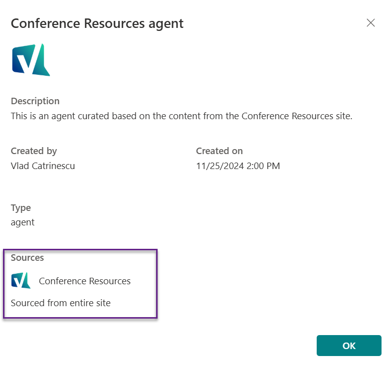 Conference resources agent