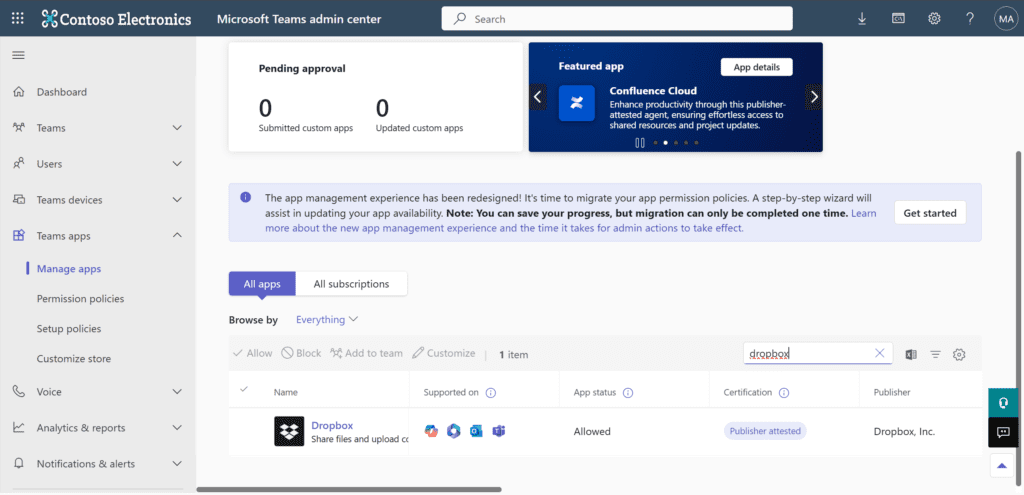 Microsoft Teams admin center
