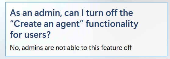 Turn off Copilot agent functionality
