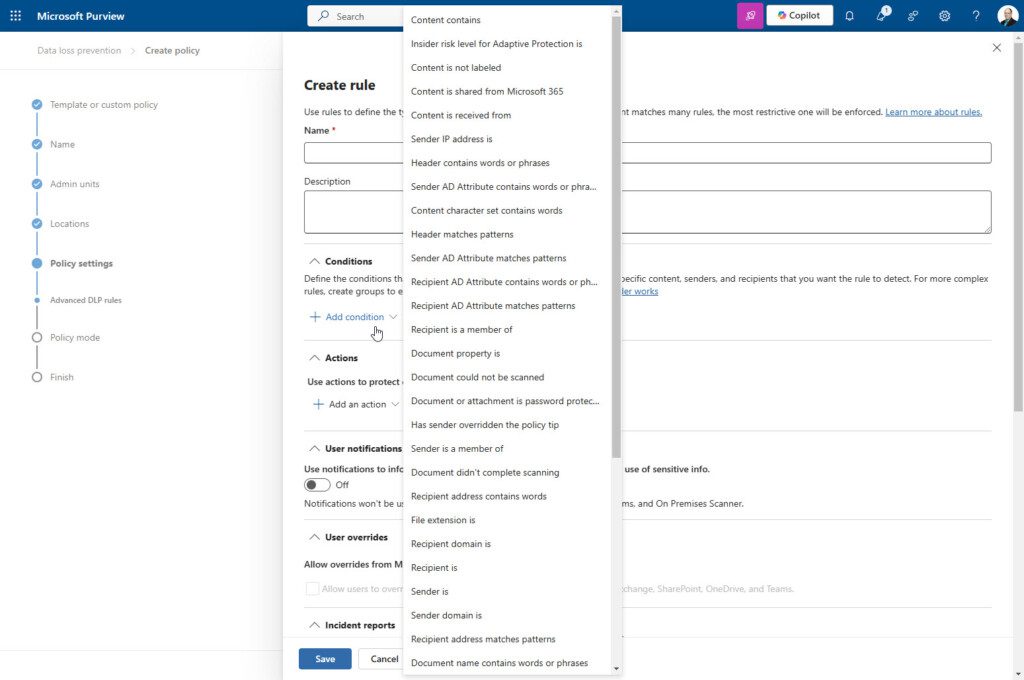 Exchange Location Condition Attributes