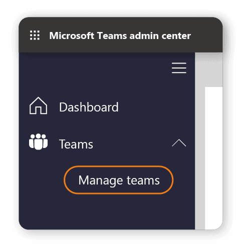 Microsoft Teams admin center manage teams