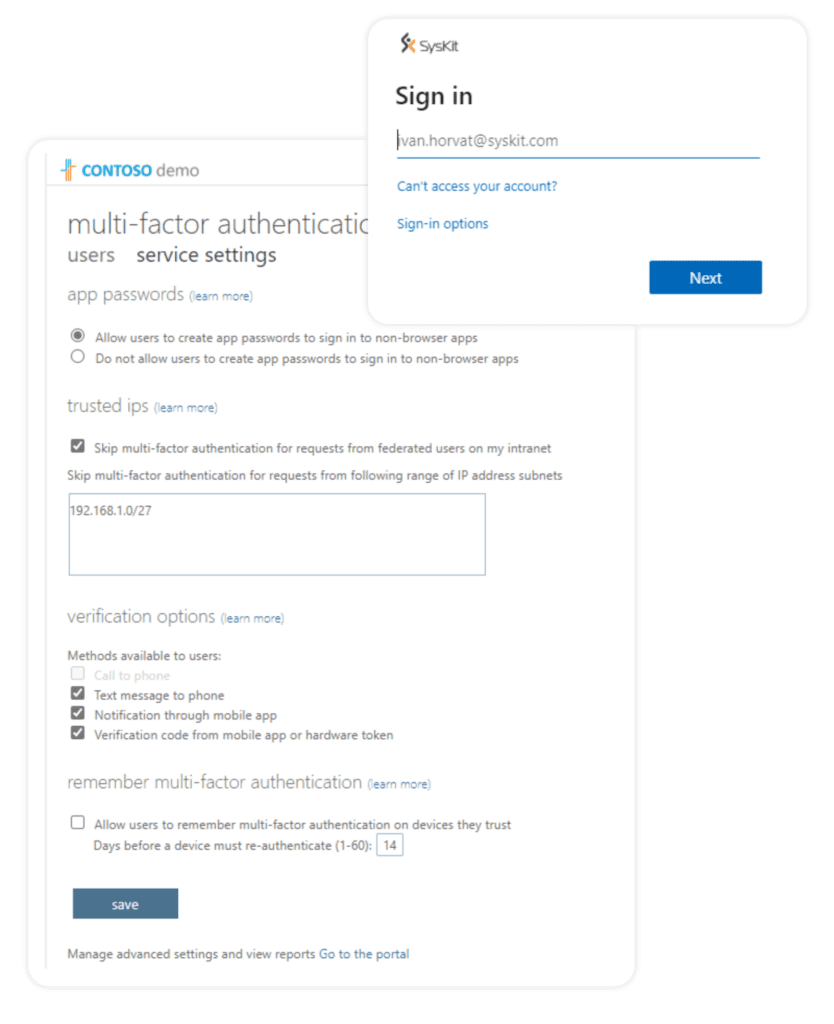 office 365 security multifactor authentication