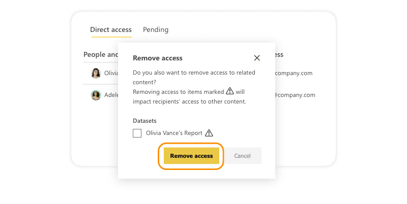 Power BI - Removing Direct Access and Sharing