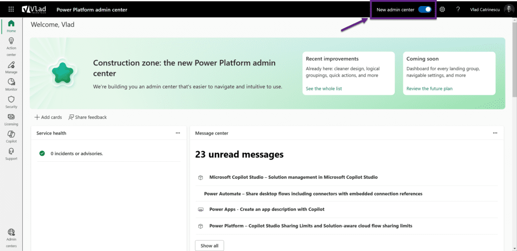 Power Platform Admin center