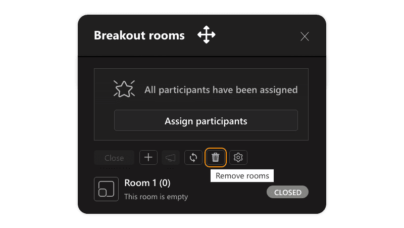 How to remove extra breakout rooms