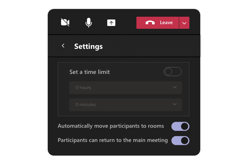 How to set a time limit for breakout rooms