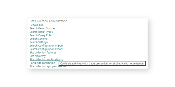 SharePoint-Classic-Site-collection-audit-settings-location
