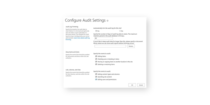 SharePoint-Classic-configure-audit-settings