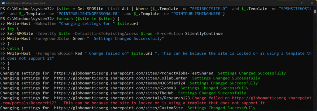 Site Level Settings Being Changed By PowerShell Scripts