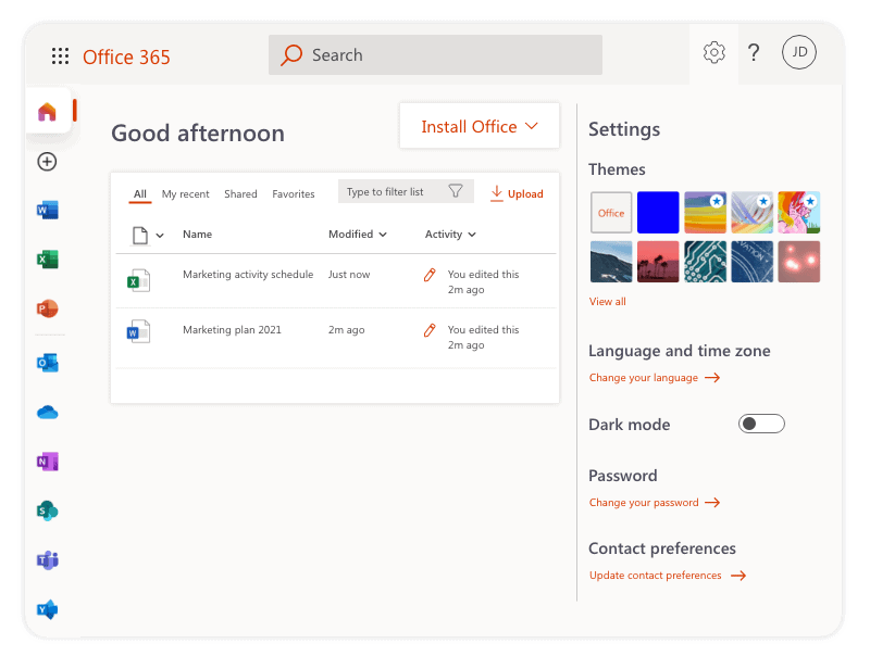 Office 365 Change your Password