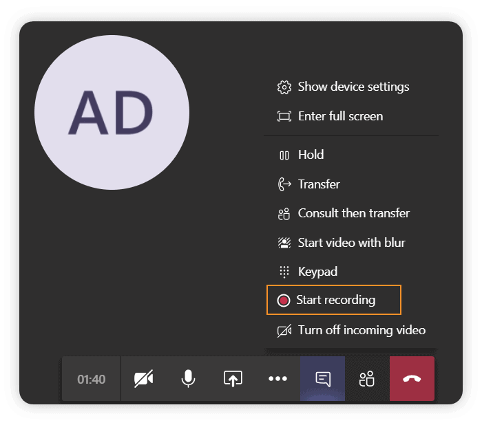 start recording of a remote work meeting