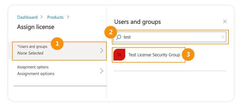 Assign Office 365 license to users and groups