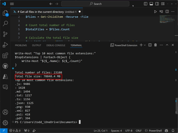 VS code PowerShell