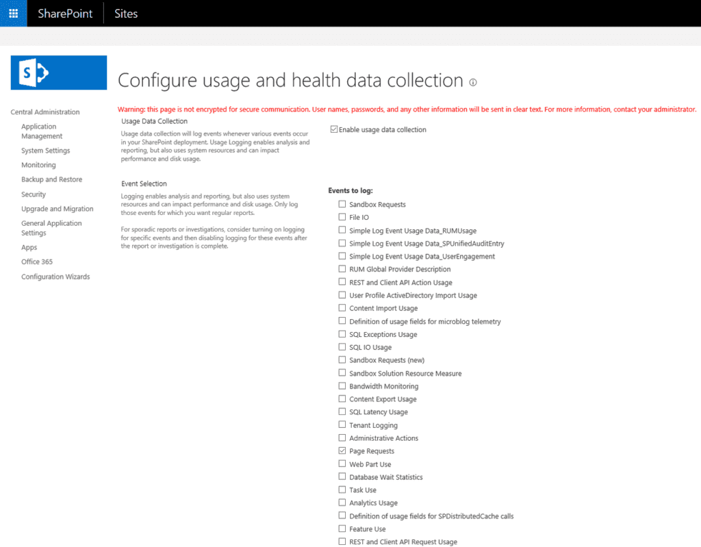 configure analytics