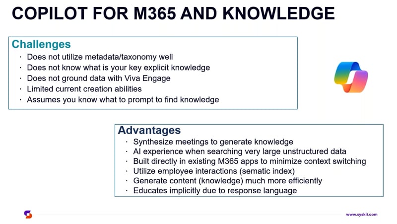 Copilot and knowledge management