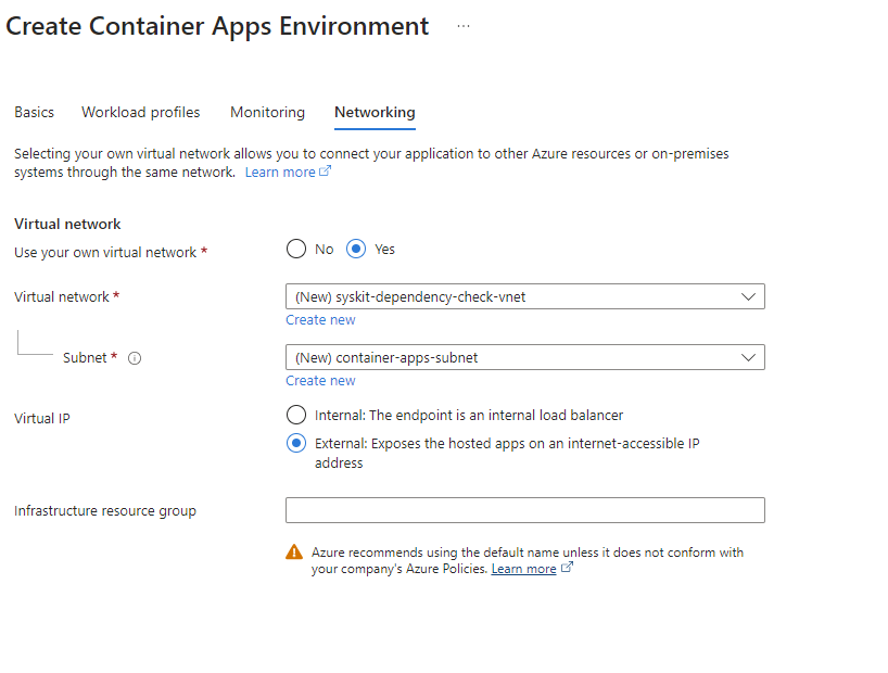 azure container apps networking