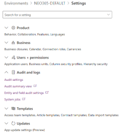 dataverse audit settings