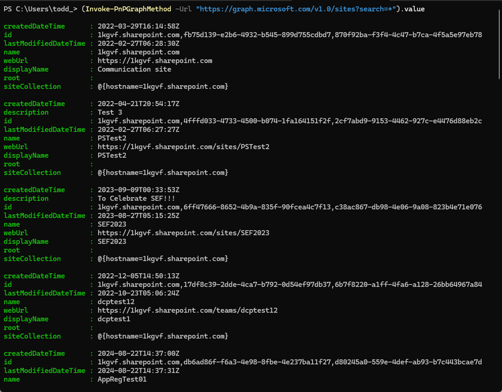 Microsoft Graph powershell
