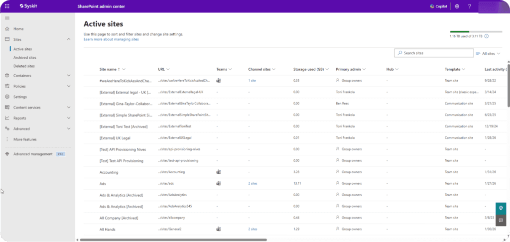 SharePoint Admin Center