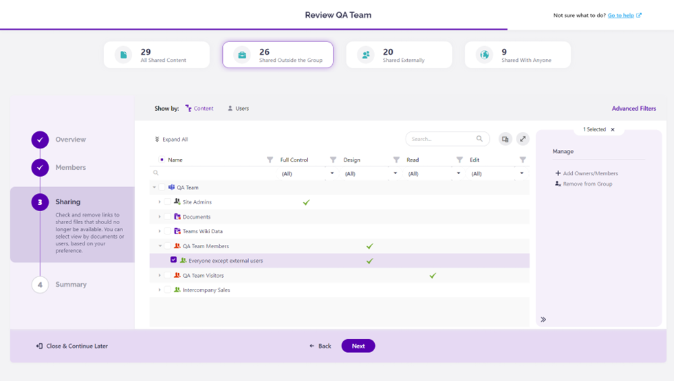 Access Reviews permission management