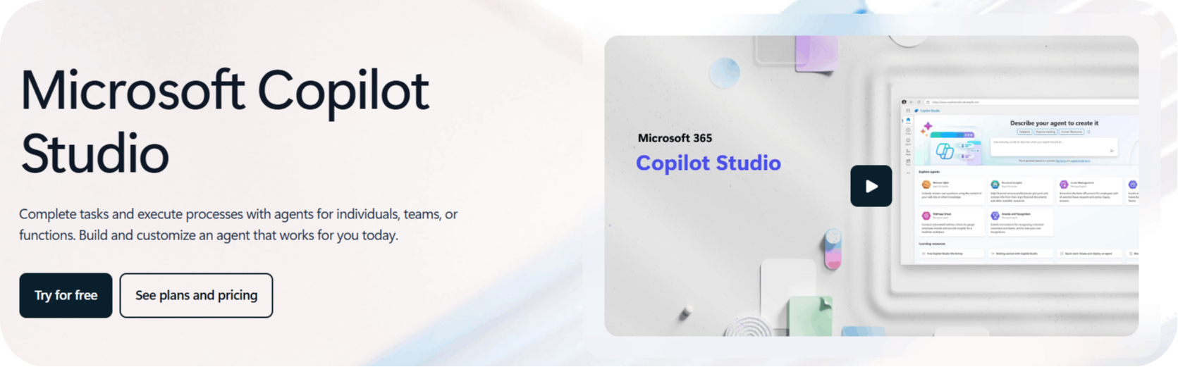 Microsoft Copilot Studio website