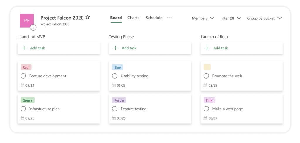 Organize your project's work and deadlines 