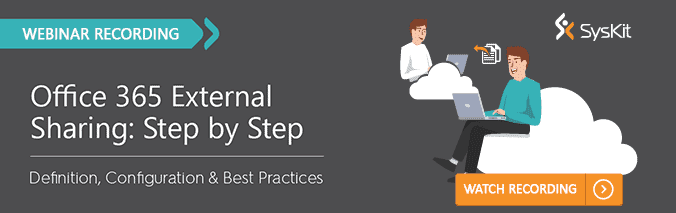 Webinar Office 365 external sharing