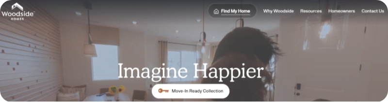 Woodside Homes homepage