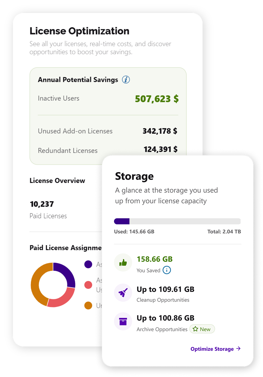 License Optimization and Storage in Syskit Point