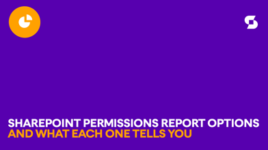 SharePoint permissions report options and what each one tells you
