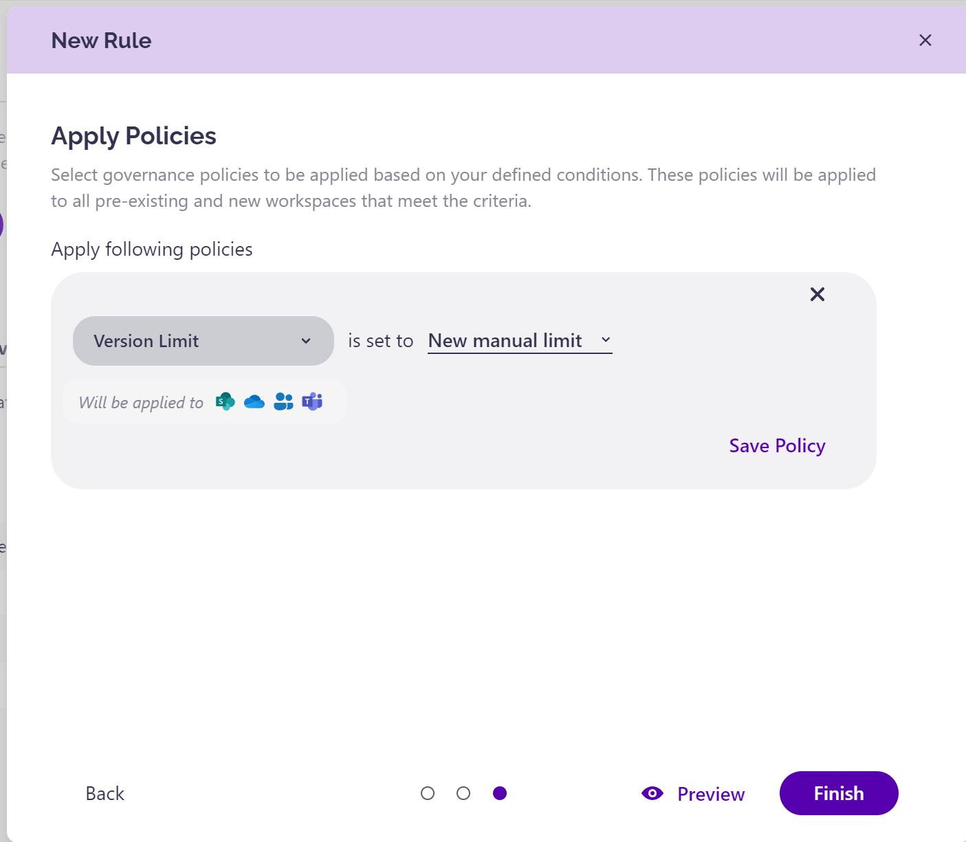 New Rule - Apply Policies