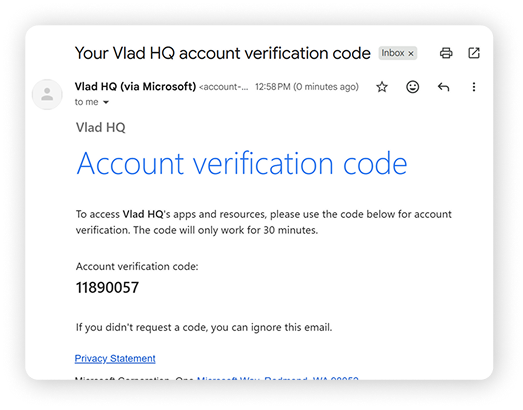 SharePoint Email Verification Code