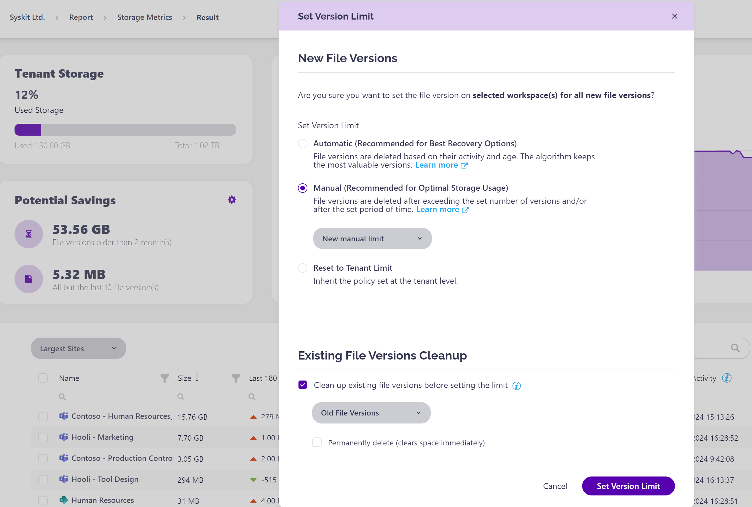 File Versioning - Site Level