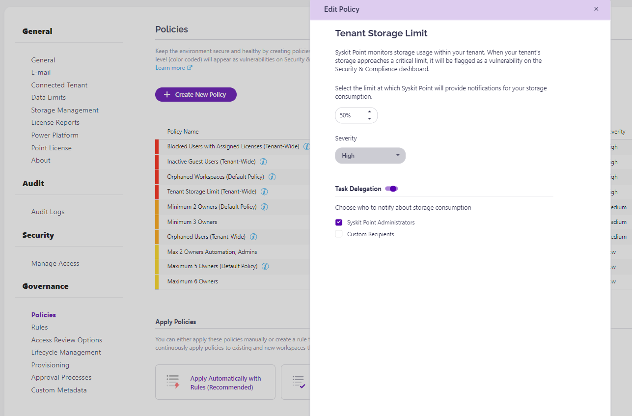 Storage policy SharePoint