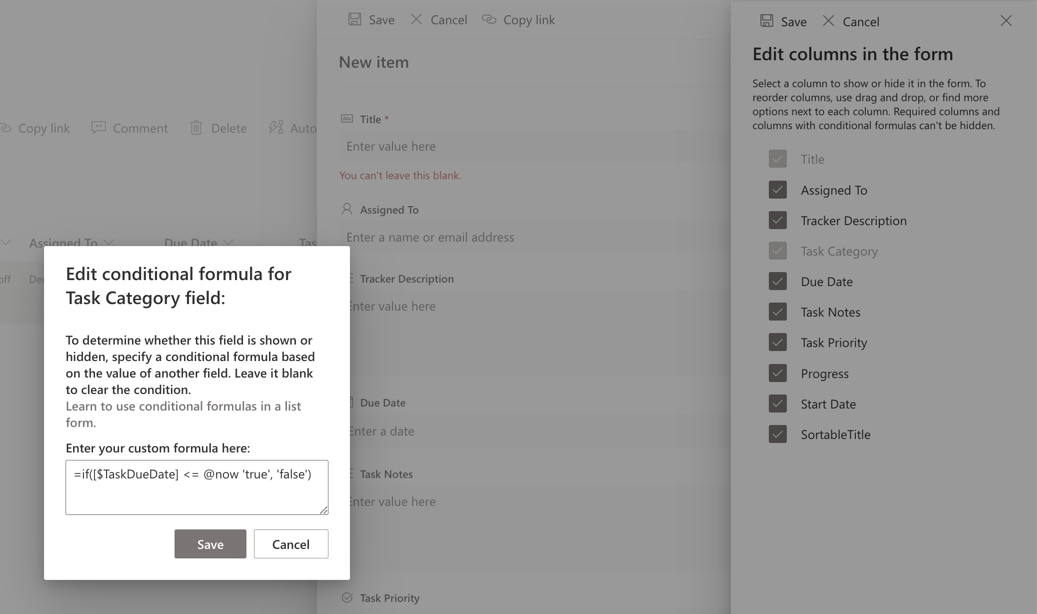 Sp Column Interface SharePoint list formatting