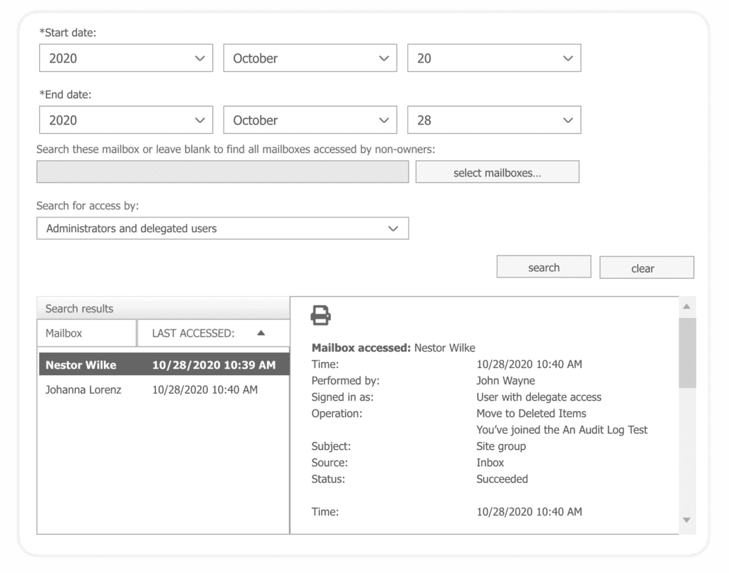 Exchange Online Admin center