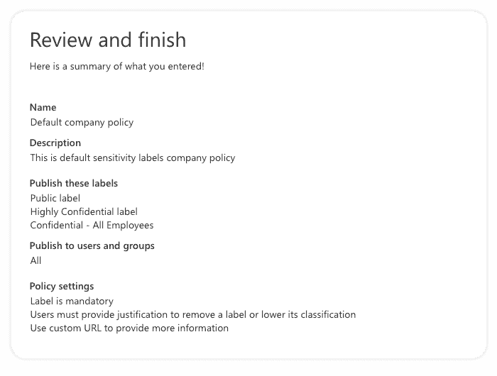 Review Office 365 sensitivity label configuration