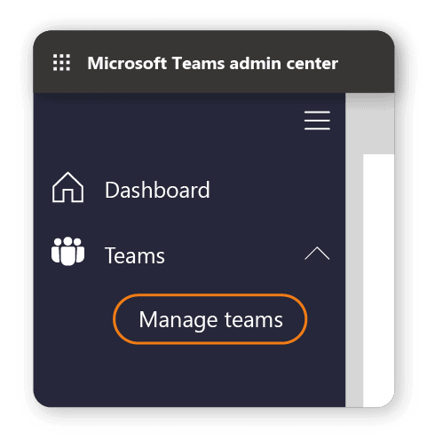 Microsoft Teams admin center manage teams