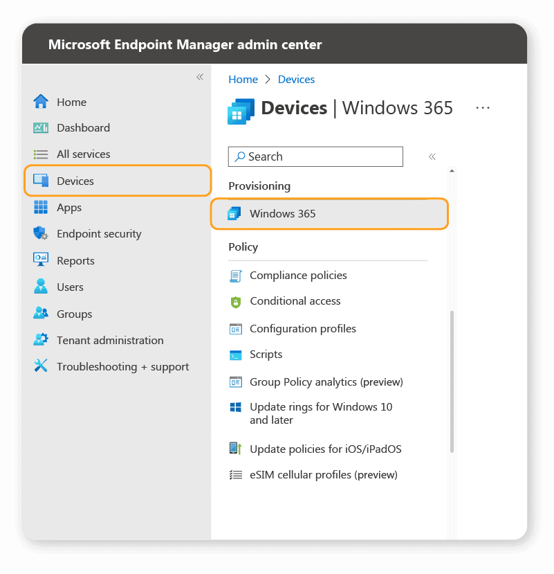 Microsoft Endpoint Manager admin center