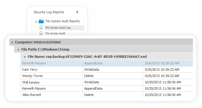 Monitor file and folder audit reports