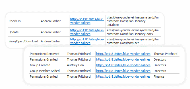 SPDocKit SharePoint audit details