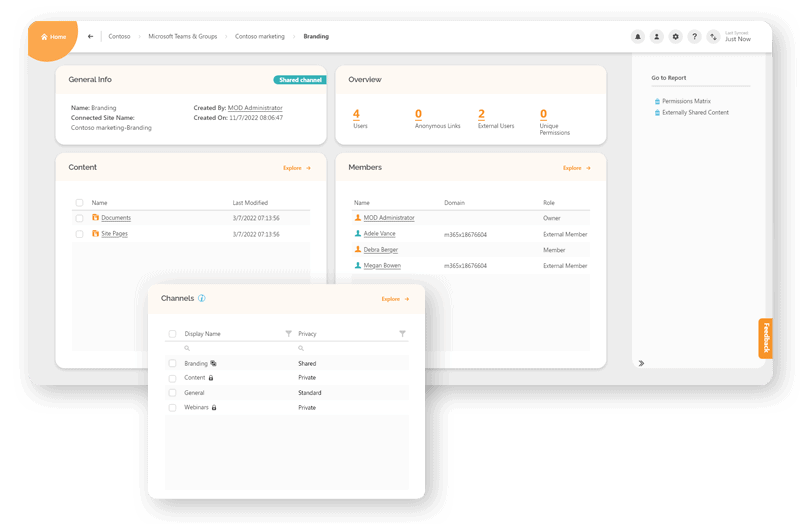 Microsoft Teams Shared Channels Reporting