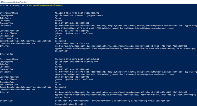 Common Data Service Database Provisioning State